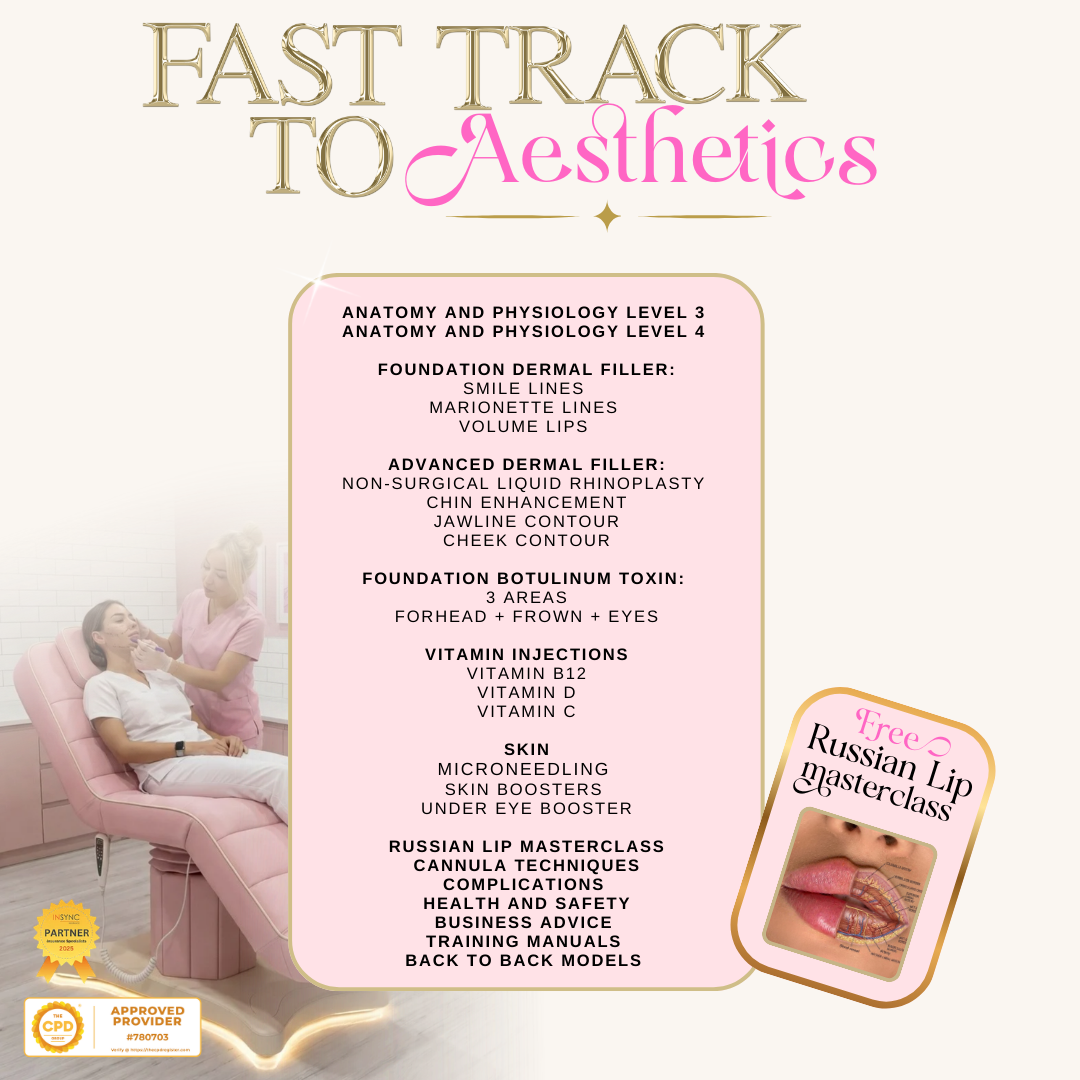 Fast track to aesthetics course in essex, a popular course for beginners. 